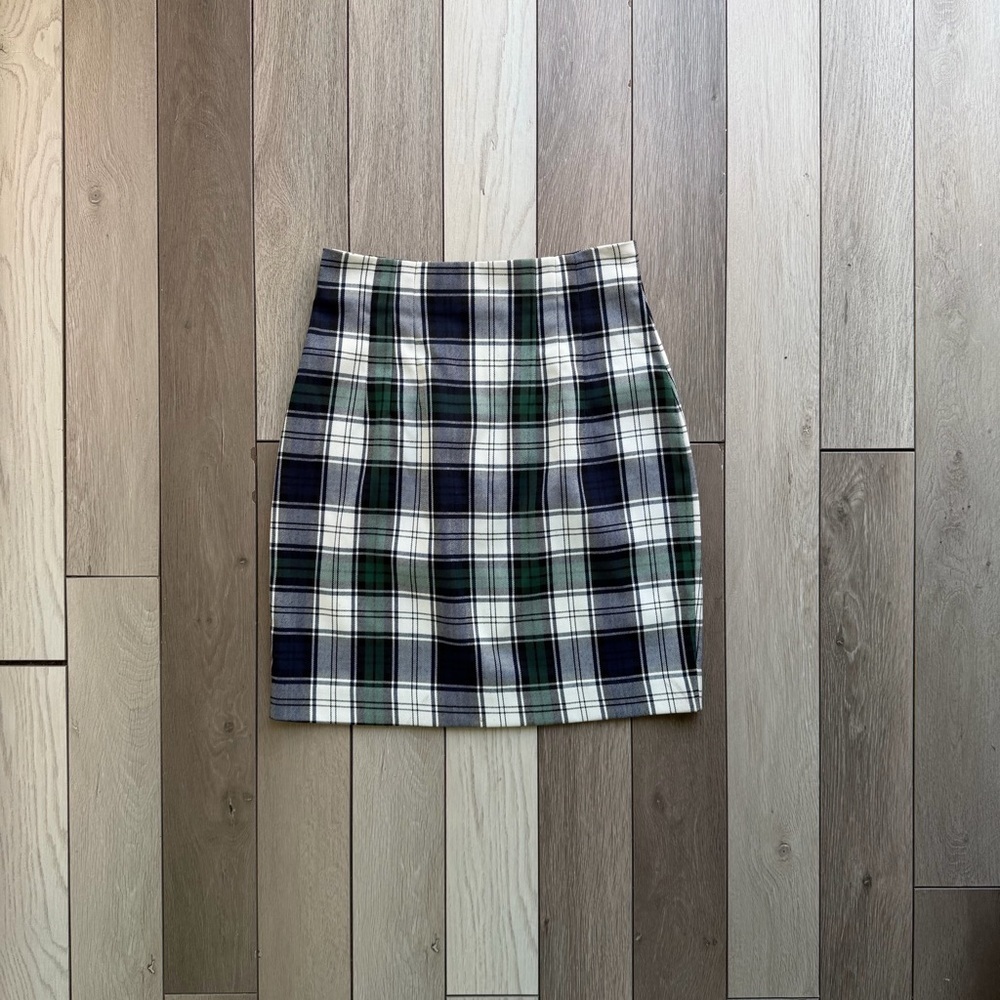 Express Vintage Plaid Pencil Skirt